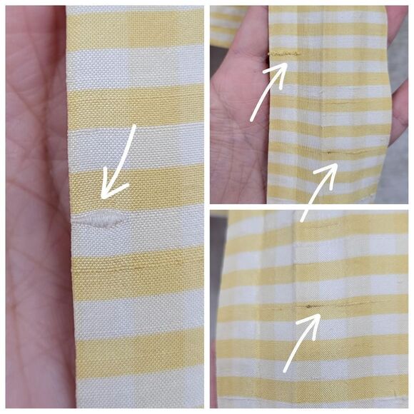 Simi Silk Butter Yellow Gingham Dress Infant Baby Girls Size 18mo - Picture 12 of 15